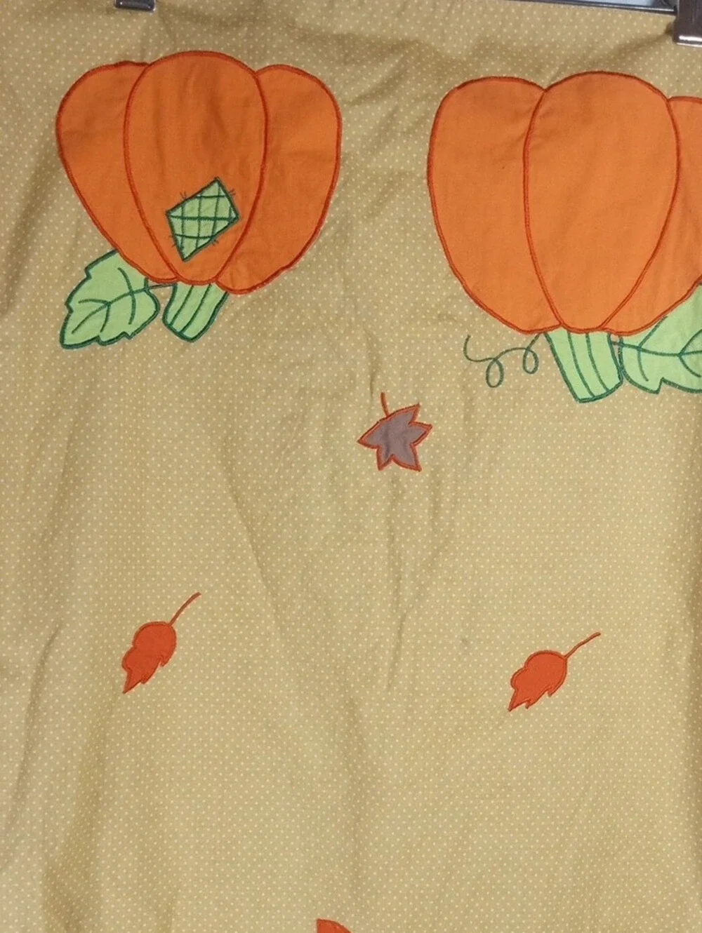 Festive Pumpkin and Snowman Table Runner Double Sided